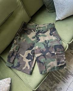 Pantalones cortos deportivos de camuflaje de algodón 100% personalizados al por mayor, pantalones cortos informales bordados de diseñador para el sudor, gimnasio, verano, lavado con ácido para hombres - Product Image 3