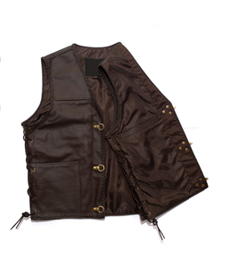 เสื้อกั๊กหนังแท้สำหรับผู้ชายไซส์ใหญ่ แฟชั่นคุณภาพพรีเมียม กันน้ำ ระบายอากาศ กันลม ป้องกันรังสียูวี - Product Image 2