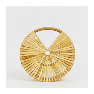 Bolsa de bambú hecha a mano para exportación al por menor, elegante monedero con textura de verano para viajes, moda informal y trajes costeros - Product Image 2