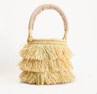 SAC SEAU EN RAFIA PERSONNALISÉ AVEC COQUILLAGE ET POMMETS EN GROS NOUVEAU 2024 CHAUD TENDING