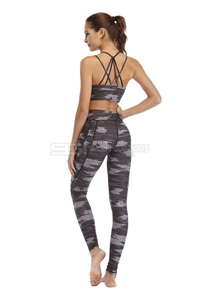 Conjunto Deportivo para Mujer, Leggings de Cintura Alta sin Costuras, Leggings Levanta Glúteos con Sujetador Deportivo a Juego - Product Image 6