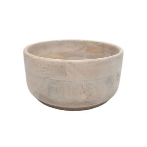 Bol à fruits rond en bois au design antique moderne fait à la main avec finition naturelle pour la maison, les hôtels, les collations et les repas. - Product Image 5