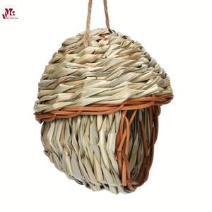 Venta al por mayor de casas de pájaros para colgar en el exterior, casa de anidación de colibrí tejida a mano, casa de pájaro colgante de hierba Natural, casa Nido de Pájaro - Product Image 3