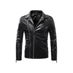 Chaqueta de cuero para hombre, ropa informal de Color sólido de la mejor calidad, ropa de calle, nueva moda, chaqueta de cuero cómoda para hombre - Product Image 1