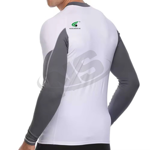 Customized Long Sleeve <b>Rash</b> <b>Guard</b> For <b>Men</b> Athletic Compression Wear Quick Dry Fitness Top With Jiu Jitsu Kimono Design - Product Image 3