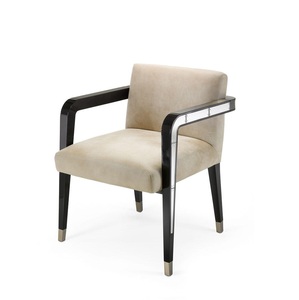 Sillón de Madera de Diseño Moderno con Asiento Confortable, Tapicería de Cuero y Relleno de Espuma para Sala de Estar, Restaurante, Cafetería, Decorativo - Product Image 1