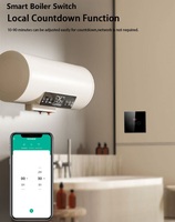 Interrupteur intelligent pour chauffe-eau 20Amp Affichage LCD du temps UK/EU 86mm Zigbee pour la commande de l'application Smart Life Alexa/Siri/Google