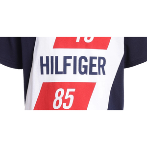 T-shirt Tommy Hilfiger da bambino, blu scuro, con pannello logo colorblock, stile jersey semplice, stagione estiva, taglia 2T - Product Image 3