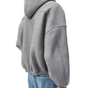 Sweat à capuche personnalisé en coton épais surdimensionné avec fermeture éclair 500gsm French Terry Sweats à capuche zippés de haute qualité pour les épaules tombantes - Product Image 6