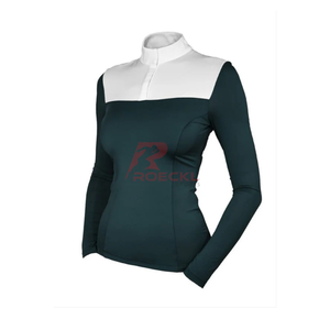 Stylish women <b>equestrian</b> shirts crafted from lightweight durable breathability and elegant look for horse riding competitions - Product Image 4