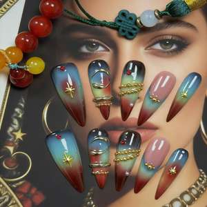 Uñas Postizas Desert Aura con Diseño Elegante para un Estilo Sofisticado - Product Image 1