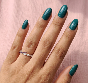 Anillo de Eternidad con Diamantes Cultivados en Laboratorio, Corte Marquesa de 1.20 Ct, Oro Blanco Sólido de 14K, Certificado IGI, Joyería de Lujo, Lurba Jewels - Product Image 3