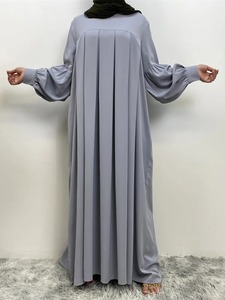 Abayas en viscose personnalisées modestes pour femmes respirantes anti-rides coupe ample ourlet évasé hijab du Ramadan vêtements islamiques - Product Image 4