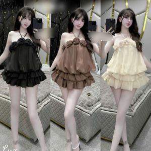 ชุดเซ็ตสองชิ้นสำหรับฤดูร้อน เสื้อผ้าผู้หญิง สวมใส่สบาย ดูเป็นธรรมชาติ แฟชั่น ซักได้ บรรจุภัณฑ์แบบกำหนดเอง จากผู้ผลิตในเวียดนาม - Product Image 1