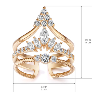 14K <b>Solid</b> Gold Plated Diamond Ring High Quality Solitaire Lab Grown Marquise Cut Diamond Wedding Ring for Women IGI Certified - Product Image 3