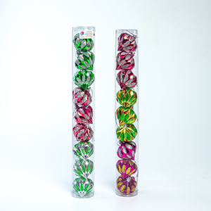 V-64 Luxury High Quality Plastic <b>Ball</b>-Shaped <b>Glitter</b> Figures (Set of 6) - Product Image 2