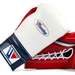 Fabrication de gants de boxe en cuir véritable de haute qualité, sur mesure, design OEM, blancs, à lacets, pour l'entraînement - Product Image 2