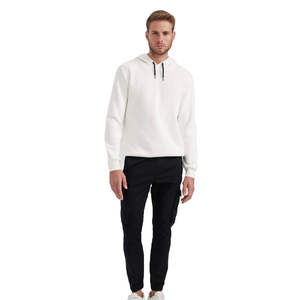 Sweat-shirts en polaire d'hiver pour hommes 100% coton polyester Motif uni Pull thermique avec capuche personnalisée Techniques brodées - Product Image 4