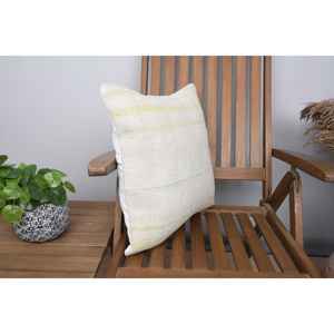 Almohada con estampado Vintage de lujo de lana Beige de 18x18 pulgadas, estilo de retales tejido con acento rústico de granja, portátil para uso en sofá de dormitorio - Product Image 2