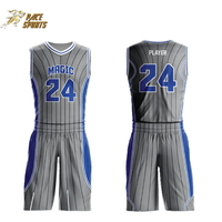 Jersey Basket Tanpa Lengan Motif Garis Logo Kustom, Bahan Bernapas untuk Musim Panas, Pria Wanita, Premium, Produk Terbaru, 100% Poliester