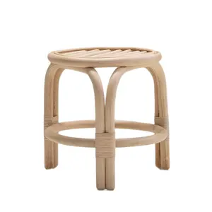 New Arrival Rattan Low Stool Boho Rattan Chair Dining Counter Chair in Living room Home Furniture Seating Chair