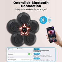 Machine de boxe musicale électronique intelligente ODM rose One Punch pour enfants avec cible de réaction, gants de boxe et LED en PU pour l'entraînement de boxe