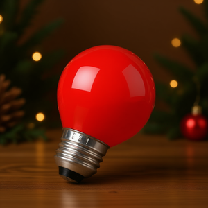 Bombilla Incandescente Esférica de 15W 230V E27 Color Rojo - Product Image 3