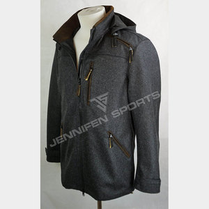 เสื้อแจ็คเก็ตบอมเบอร์สไตล์เรโทรสำหรับผู้ชาย ผ้าวูลเนื้อหนา อุ่น ระบายอากาศได้ดี เหมาะสำหรับฤดูหนาว คุณภาพสูง ใช้ได้ทั้งเดินทางและล่าสัตว์ สำหรับฤดูใบไม้ร่วง - Product Image 2