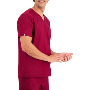 Uniformes Médicos Unisex 100% Algodón al por Mayor, Conjuntos Personalizados para Doctores y Enfermeras, 5 Bolsillos, Antiarrugas, Diseño en Oferta - Product Image 3