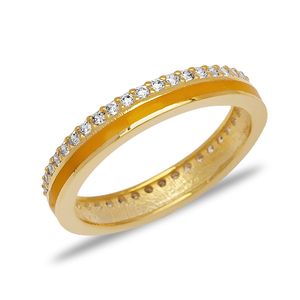 Mustard Yellow Color Enamel Design Shiny Zircon Stone <b>Adjustable</b> Band <b>Ring</b> Turkish Handmade Wedding 925 Sterling <b>Silver</b> Jewelry - Product Image 4