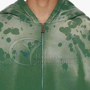 เสื้อฮู้ดดี้ผู้ชายสไตล์วินเทจ ย้อมสีแบบแอซิดวอช ผ้าฝ้ายฟอกสีสไตล์สตรีทแวร์ ปี 2026 รับทำโลโก้ตามสั่ง - Product Image 3