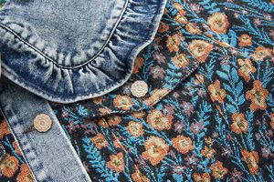 เสื้อแจ็คเก็ตผ้าแคนวาสถักสไตล์วินเทจลำลองสำหรับผู้หญิง ผลิตตามสั่งจากโรงงาน ระบายอากาศได้ดี สีอ่อนฟอก แขนสั้น/ยาว ทรงหลวม ผ้าฝ้าย - Product Image 5