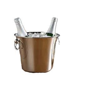 La mejor llegada, cubo de hielo plateado antiguo con asa, botella de champán, Enfriador de vino con logotipo personalizado, barra de vino y enfriador - Product Image 1