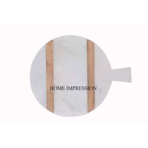 Qualité supérieure marbre blanc fait forme Rectangle bords incurvés Unique fantaisie concepteur planches à découper accessoires de cuisine - Product Image 4