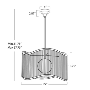 Nuevo diseño 2024 luz colgante de ratán tejida a mano-Forma de lámpara de ratán-luz de techo decoración moderna del hogar al por mayor - Product Image 2
