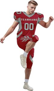 เสื้ออเมริกันฟุตบอลเปล่า แบบกำหนดเอง ชุดอเมริกันฟุตบอลสำหรับเด็กและผู้ชาย - Product Image 5