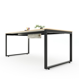HBRT057 Rectangular 180x90cm Plywood Conference Modern Minimalist <b>Office</b> Furniture Adjustable Foldable Metal Hotels <b>Offices</b> - Product Image 4