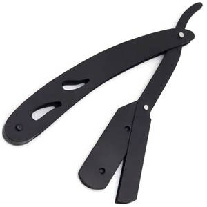 Rasoir de barbier pour hommes en acier inoxydable de qualité supérieure Rasoir à gorge noir entièrement personnalisé avec lame coulissante et logo personnalisé - Product Image 5