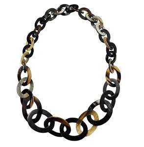 สร้อยคอเขาควายของผู้หญิงทำด้วยมือสไตล์อินเดียเป็นมิตรกับสิ่งแวดล้อมทำจากเขาควายธรรมชาติ - Product Image 1