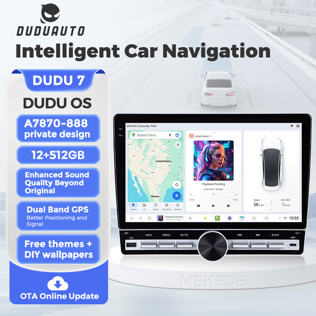 DUDUAUTO DUDU7 8 Core UlS7870 10.1 Inch Android Car Radio Multimedia Player Intelligent Universal Head Unit