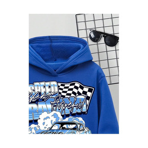 Sweat-shirt à capuche classique pour homme de haute qualité 2025/2026, bleu, pour un usage quotidien décontracté - Product Image 3