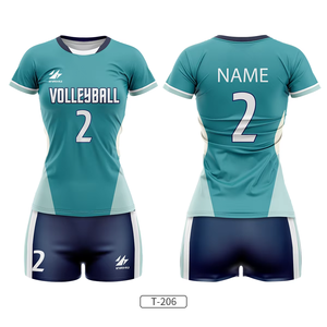 เครื่องแบบวอลเลย์บอลชุดเล่นกีฬาแห้งเร็วทำจากโพลีเอสเตอร์ปรับแต่งได้ - Product Image 6