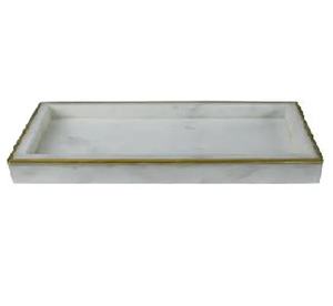 Plateau de service rectangulaire en marbre blanc, nouvelle décoration de maison et de Table, service en gros de haute qualité avec personnalisation - Product Image 1