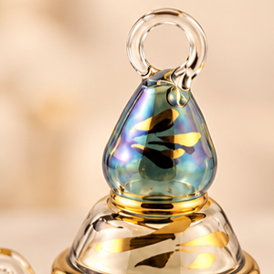 Ornements de Noël en verre égyptien faits à la main, gravure profonde en or 24 carats, personnalisables, de luxe, décoratifs, à suspendre à l'arbre - Product Image 4