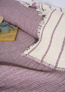 ผ้าคลุมเตียงมัสลินเนื้อนุ่มพิเศษ 100% ผ้าฝ้ายทอ 4 ฤดู 7 ชั้น ผ้าก๊อซ ได้รับการรับรองมาตรฐาน Oeko-Tex เป็นมิตรกับสิ่งแวดล้อม ซักเครื่องได้ ผลิตในตุรกี - Product Image 5