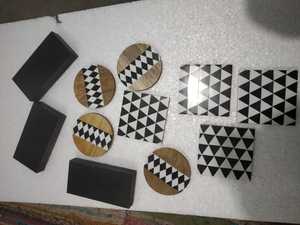 Posavasos cuadrado de té con incrustaciones de resina de estilo clásico hecho a mano indio al por mayor, vajilla, bandeja de café y posavasos de café redondo - Product Image 2