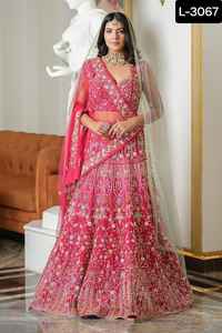 Heavy Georgette bordado y secuencia de trabajo Lehenga choli y Georgette Dupatta conjunto para mujeres usan Salwar Kameez traje vestido - Product Image 3