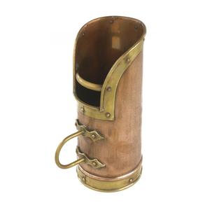 Seau à charbon en cuivre antique avec un savoir-faire détaillé et idéal pour les maisons rustiques et traditionnelles ayant besoin d'un fonctionnel - Product Image 2