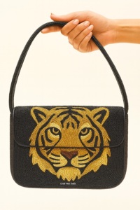 Bolso de Hombro Portátil de Lujo Hecho a Mano con Cuentas de Perlas y Cadenas de Cristal Estilo Bohemio Indio para Mujer - Product Image 3