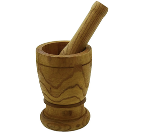 Mortero de Madera para Ajo, Triturador de Jengibre en Polvo, Mortero para Moler Hierbas y Especias, Juego de Mortero y Pestillo - Product Image 1